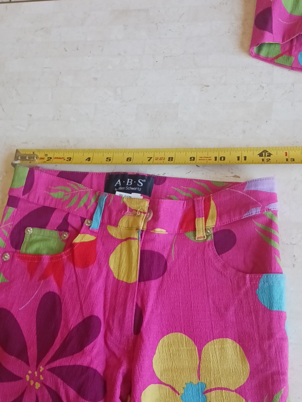 Vintage/Allen B Schwartz - pants & top set,,summer floral design, sz4 / NEW - Picture 3 of 16